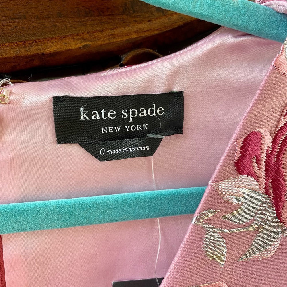 NWT KATE SPADE Rose Brocade Dress - Picture 6 of 6